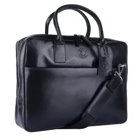 Black Leather Laptop Bag