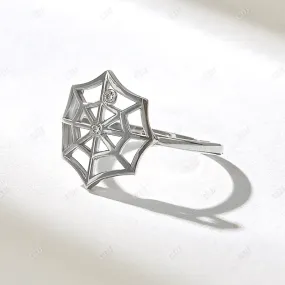 0.02CTW Round Cut Lab Grown Diamond Spider Web Ring