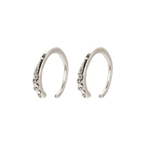 ABRIL crystal huggie hoops silver-plated