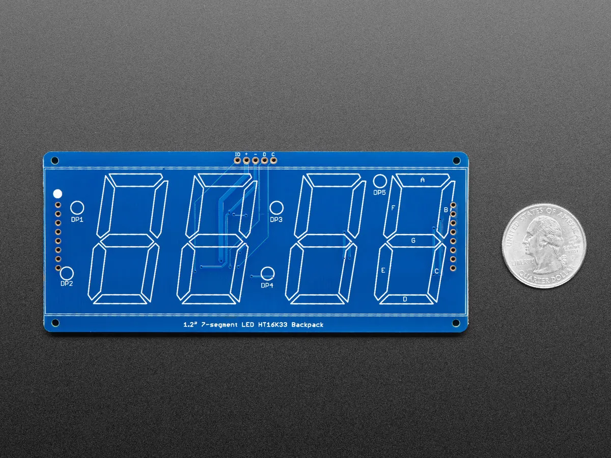 Adafruit 7-Segment Backpack - 1.2" Tall Digits