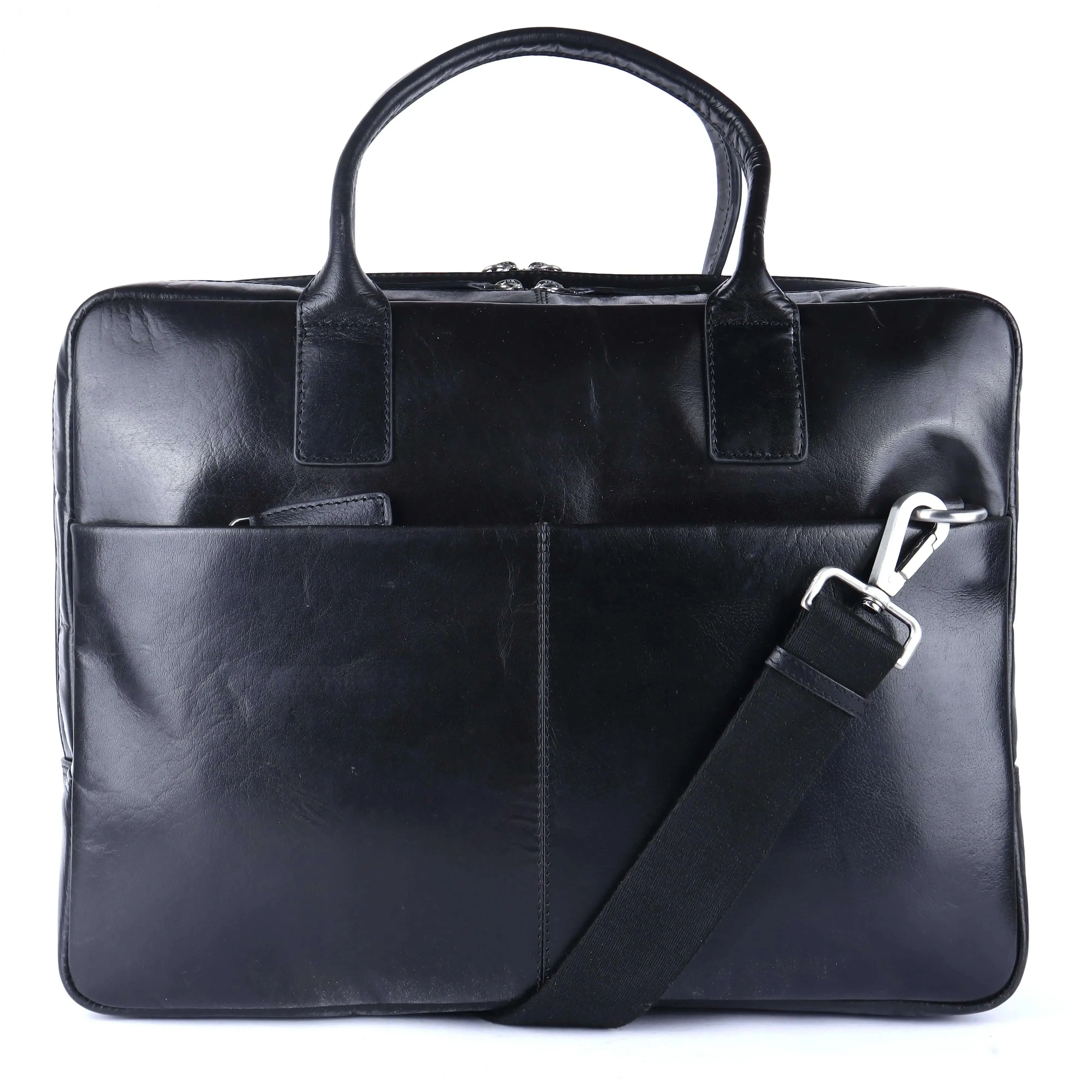 Black Leather Laptop Bag