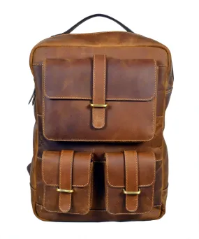 Brown Leather Backpack