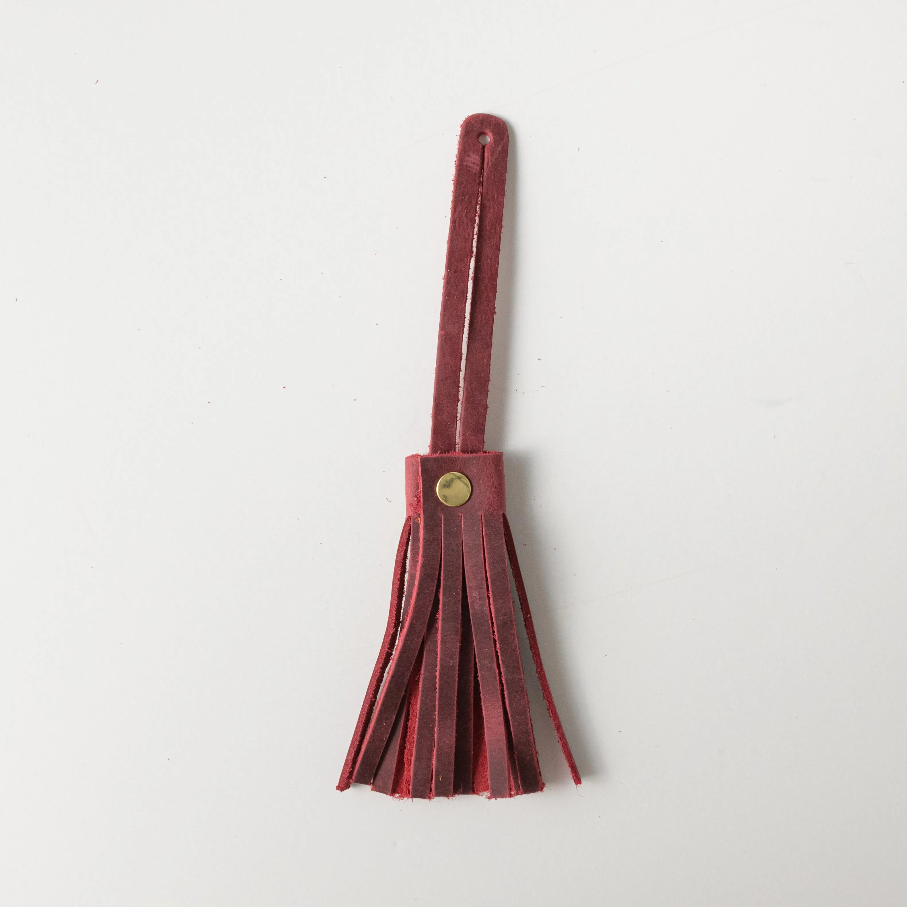 Cranberry Crazy Horse Leather Tassel