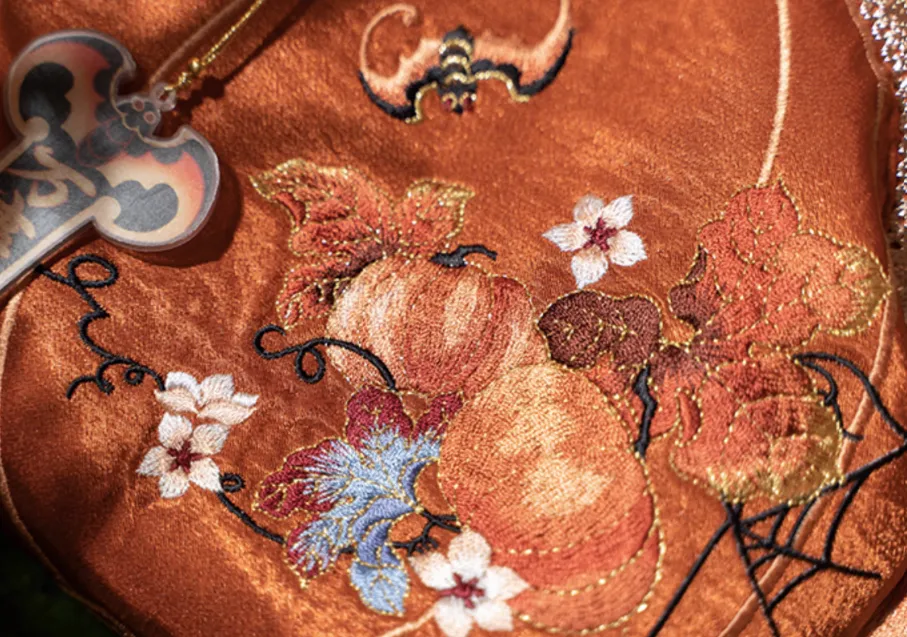 Crossbody Bag for Hanfu & Cheongsam - Spooky Pumpkin