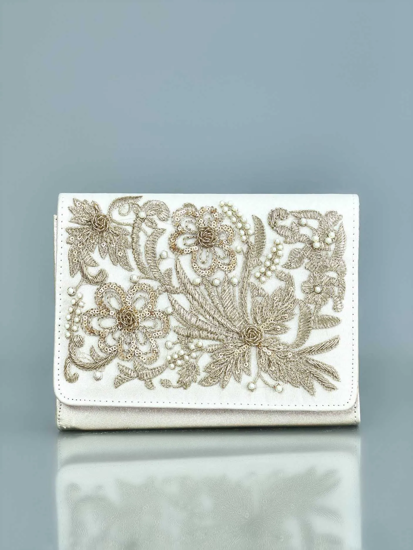 Embellished Glossy Clutch