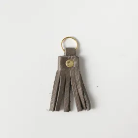 Grey Cypress Tassel Keychain