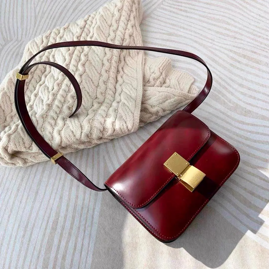 Italian Calfskin Leather Bag Designer Bag Italian Leather Box Bag, Classic Crossbody Bag, Shoulder Bag, Minimalist Genuine Leather Purse