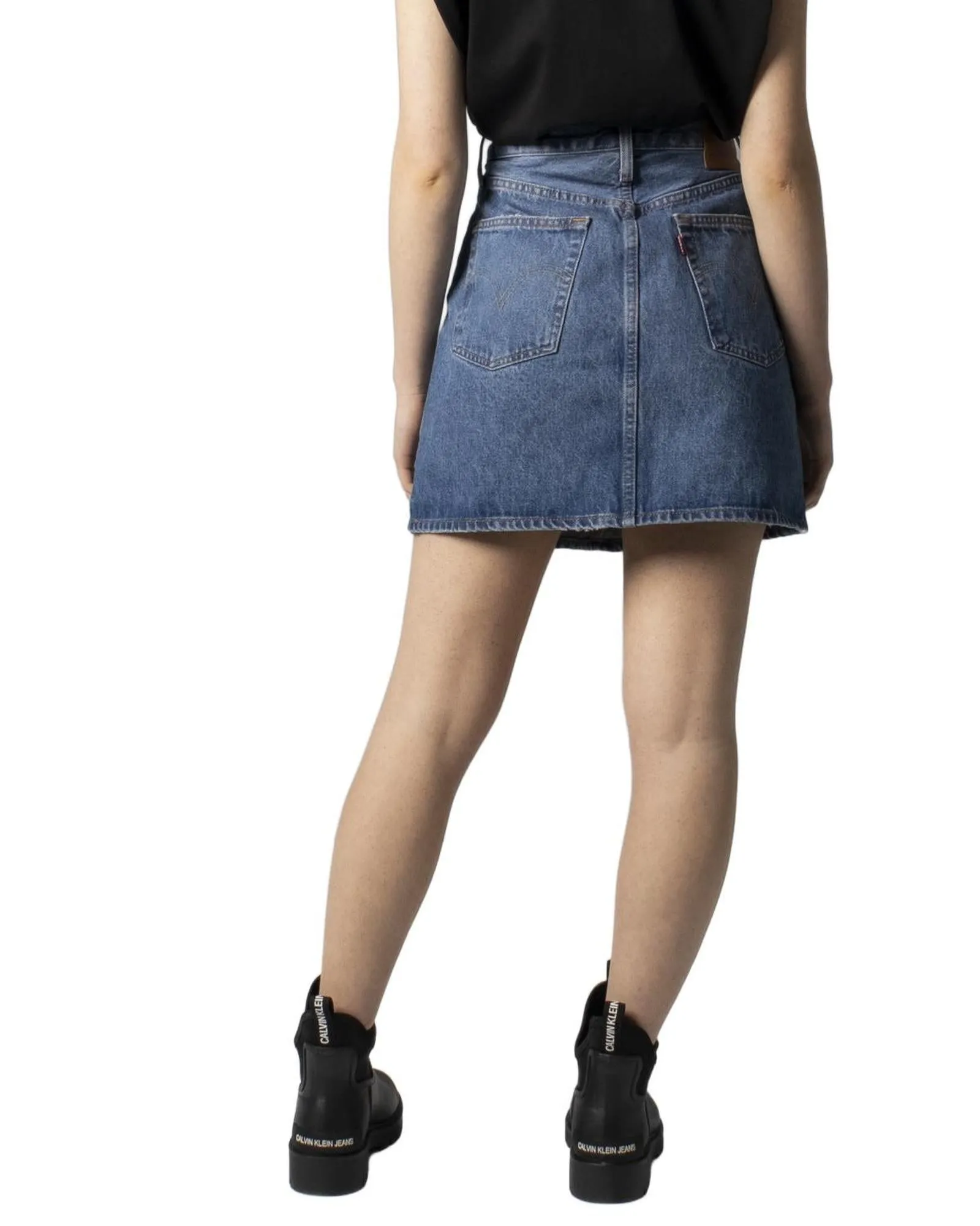 Levis Womens 501 High Rise Denim Mini Skirt