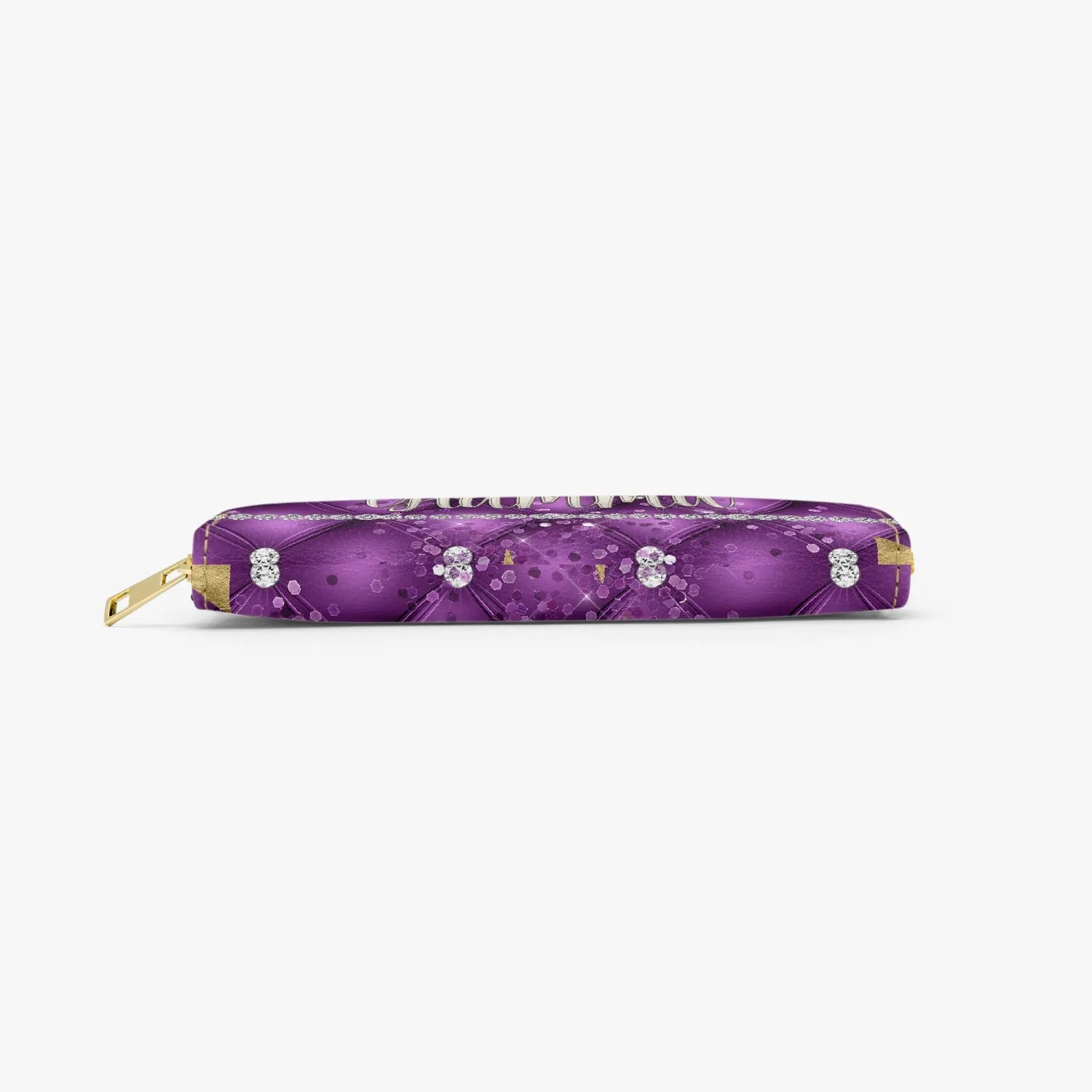 Long Type Zipper Purse - Purple Floral - Glamma