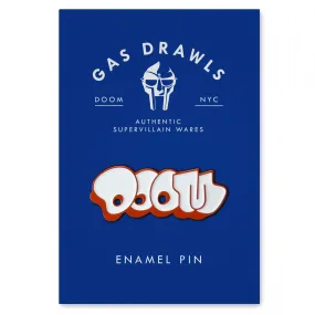 MF DOOM - THROW ENAMEL PIN (ORANGE & WHITE)