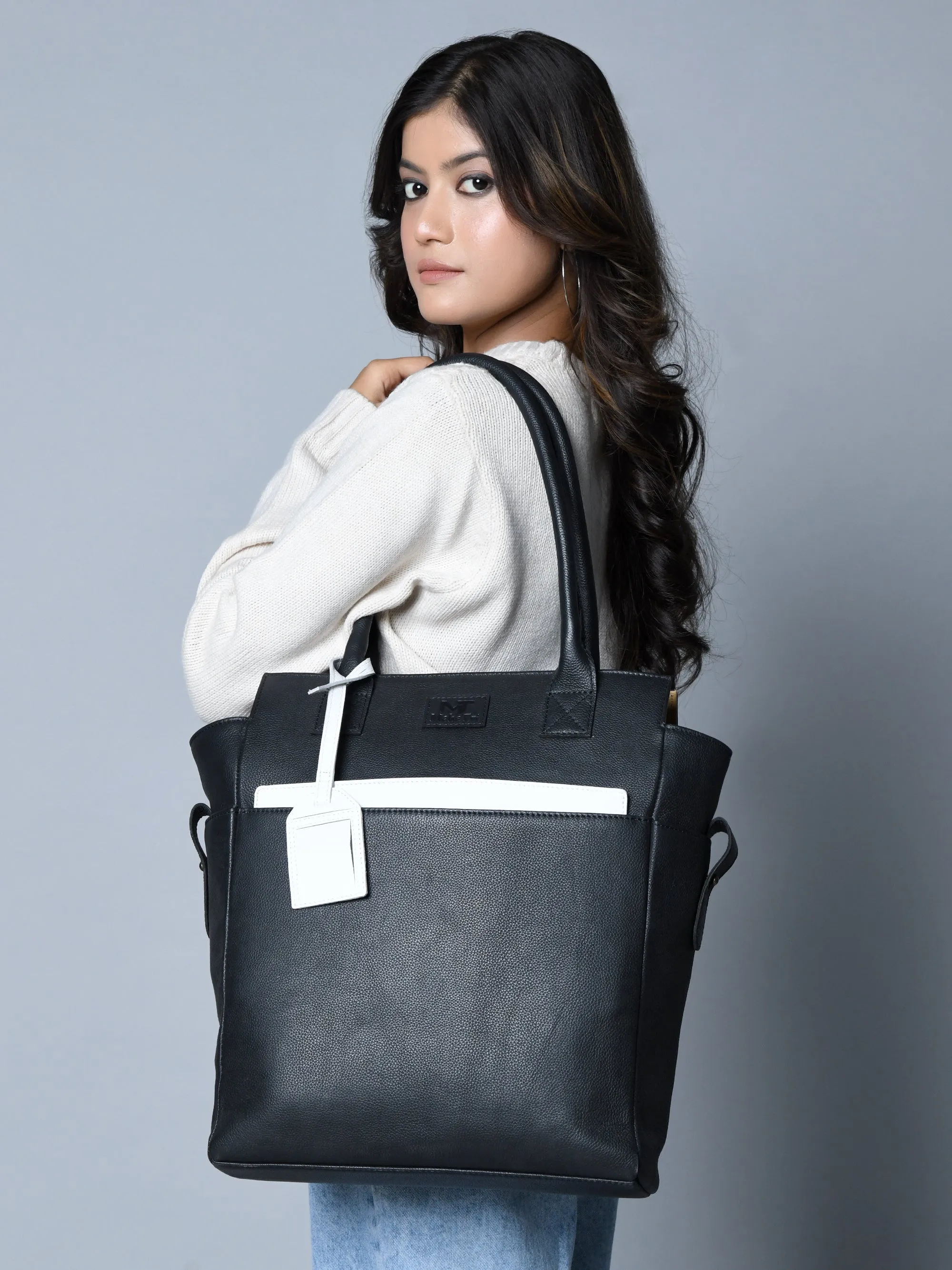 Midnight Elegance Noir Shopper Tote