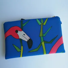 Silk Flamingo Clutch