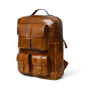 Tan Portland Laptop Backpack