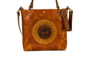 The Folk Art Classic Leather Tote Bag | LIMITED RUN | CROSSBODY BAG | MANDALA | Made in USA  | MEDIUM