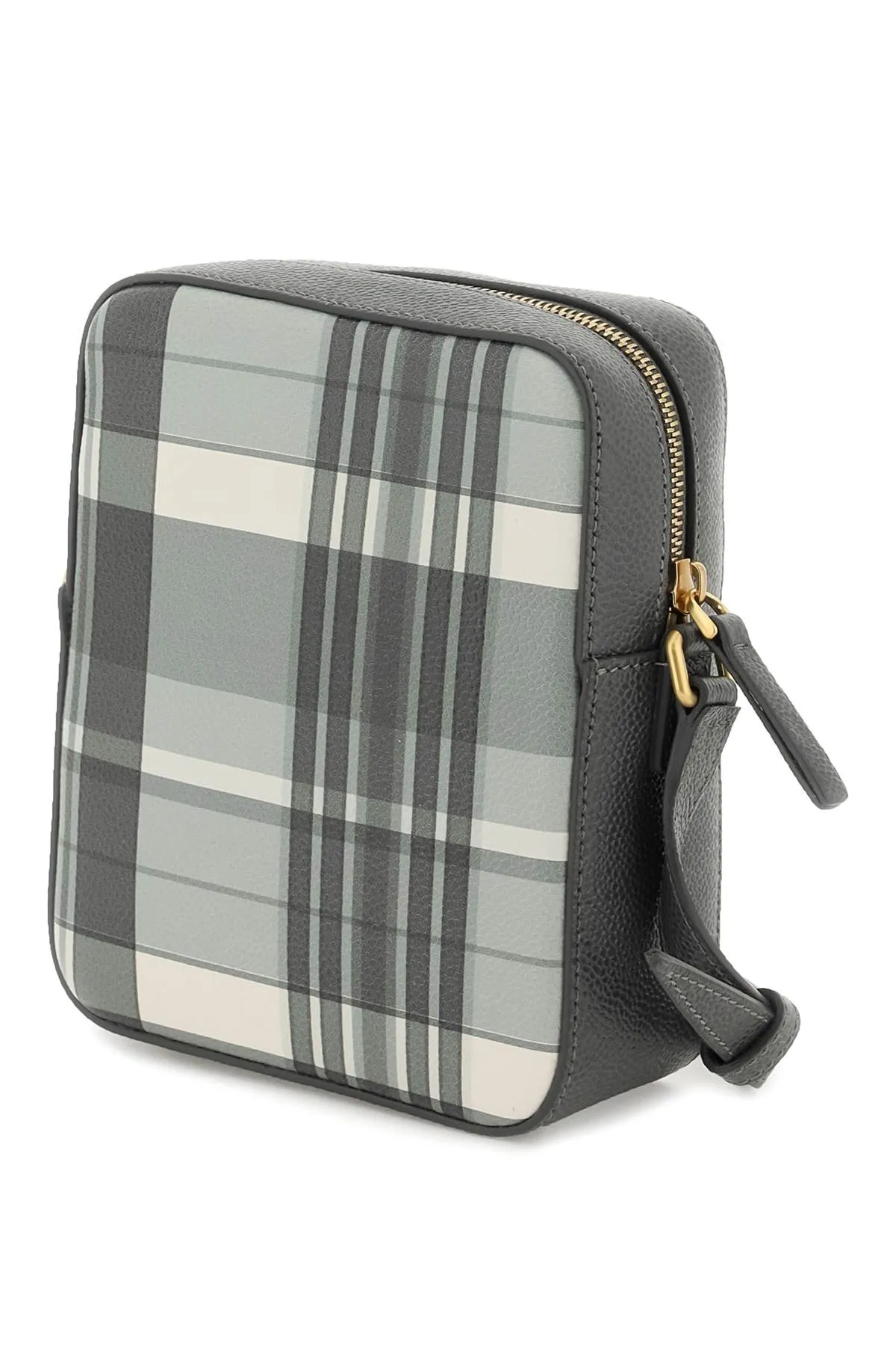 Thom browne madras leather crossbody bag